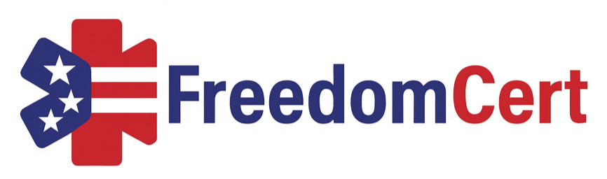 FreedomCert Logo - Certification and Licensure Tracking, Management, and Expiration Reminders